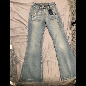 American Eagle high rise boho artist jeans